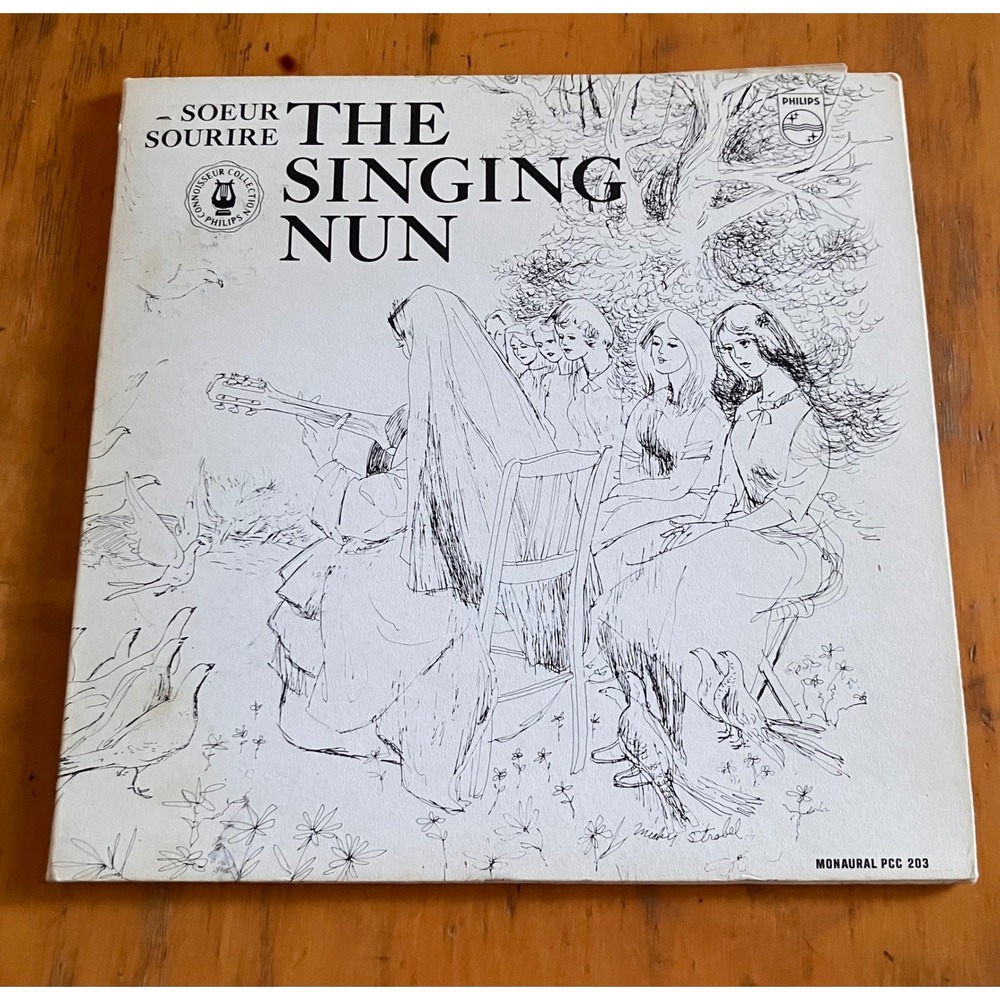 Philips The Singing Nun Vinyl LP Soeur Sourire 12 Inch White Dominique Folk 1963
